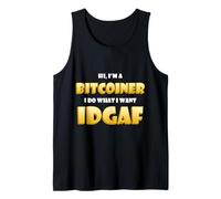 Bitcoin IDGAF Meme Cute Blockchain Costume BTC Bitcoiner Débardeur