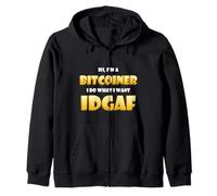 Bitcoin IDGAF Meme Cute Blockchain Costume BTC Bitcoiner Sweat à Capuche