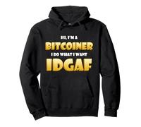 Bitcoin IDGAF Meme Cute Blockchain Costume BTC Bitcoiner Sweat à Capuche