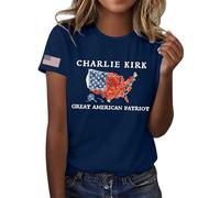 Bitcoin is Liberté BTC Crypto Bitcoin Trader to Moon T-shirt à manches courtes élégant chemisiers T-shirts col en U Tunique décontractée Charlie Kirk, #56, XXL