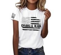 Bitcoin is Liberté BTC Crypto Bitcoin Trader to Moon T-shirt à manches courtes élégant chemisiers T-shirts col en U Tunique décontractée Charlie Kirk, #49., XXL