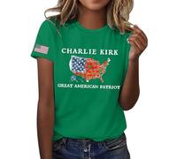Bitcoin is Liberté BTC Crypto Bitcoin Trader to Moon T-shirt à manches courtes élégant chemisiers T-shirts col en U Tunique décontractée Charlie Kirk, #54, L
