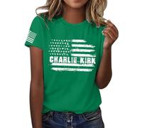 Bitcoin is Liberté BTC Crypto Bitcoin Trader to Moon T-shirt à manches courtes élégant chemisiers T-shirts col en U Tunique décontractée Charlie Kirk, #42., M
