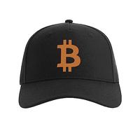 Bitcoin Logo BTC Classic Crypto Currency Baseball Cap Unisexe Réglable Flexfit Urban Curved Bill Art Dad Hat Sport, Noir , taille unique
