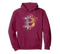 Bitcoin Logo Crypto Trader Investisseur Crypto-Monnaie BTC Sweat à Capuche, Unisexe pour Adultes, Marron, S