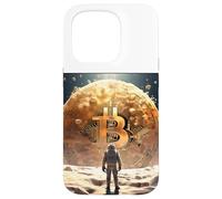 Bitcoin Lune Astronaute Géant Physique Spatiale Univers Coque pour iPhone 15 Pro