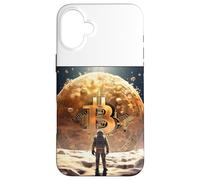 Bitcoin Lune Astronaute Géant Physique Spatiale Univers Coque pour iPhone 16 Plus