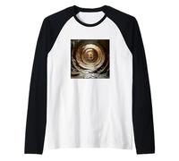 Bitcoin Montagne Pierre Tunnel Montagne Rocher Mur Logo Signe Manche Raglan