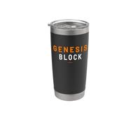 Bitcoin Origin Typographie Design minimaliste Gobelet isotherme en acier inoxydable double paroi