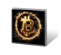 Bitcoin Square Lapel Tie Pin Boutons Broche Badge Pin Vêtements Chapeau Accessoires pour Hommes Femmes
