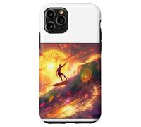 Bitcoin Surfer Vague Océan Plage Sport Coque pour iPhone 11 Pro