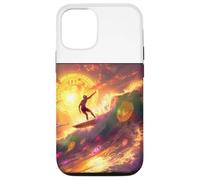 Bitcoin Surfer Vague Océan Plage Sport Coque pour iPhone 12/12 Pro