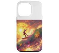 Bitcoin Surfer Vague Océan Plage Sport Coque pour iPhone 13 Pro