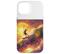 Bitcoin Surfer Vague Océan Plage Sport Coque pour iPhone 14