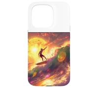 Bitcoin Surfer Vague Océan Plage Sport Coque pour iPhone 15 Pro
