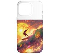 Bitcoin Surfer Vague Océan Plage Sport Coque pour iPhone 16 Pro