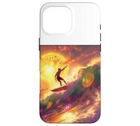 Bitcoin Surfer Vague Océan Plage Sport Coque pour iPhone 16 Pro Max