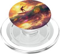 Bitcoin Surfer Vague Océan Plage Sport PopSockets PopGrip pour MagSafe