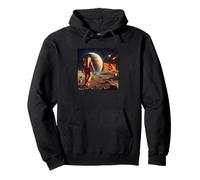 Bitcoin to The Moon Kurs Astronaute Drapeau Sweat à Capuche