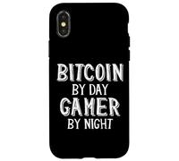 Bitcoin Trader by Day Gamer by Night Blockchain Crypto BTC Coque pour iPhone X/XS