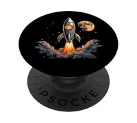 Bitcoin vers la Lune HODL PopSockets PopGrip Adhésif