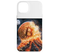 Bitcoin Volcan Feu Lave Montagne Destin Coque pour iPhone 14 Plus