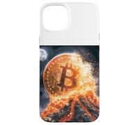 Bitcoin Volcan Feu Lave Montagne Destin Coque pour iPhone 15 Plus