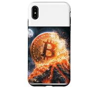 Bitcoin Volcan Feu Lave Montagne Destin Coque pour iPhone XS Max