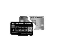 Bitcoin Wallet - Porte-monnaie Bitcoin en acier inoxydable - Portefeuille Bitcoin sécurisé - Résistant aux piratages - Matériel pour crypto-monnaie, Multicolore (Shadow), Bitcoin Wallet Cold Shadow
