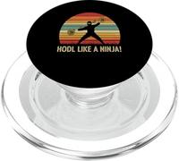 Bitcoiner Warrior Stealth Power Fast Shadow Master Bitcoin PopSockets PopGrip pour MagSafe