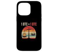 Bitcoins égalité Valeur 1BTC = 1BTC Argent liberté Bitcoin Coque pour iPhone 14 Pro Max
