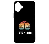 Bitcoins égalité Valeur 1BTC = 1BTC Argent liberté Bitcoin Coque pour iPhone 16 Plus