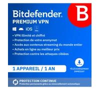 Bitdefender Premium VPN 2026 | 10 Appareils | 1 An