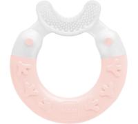 Bite & Brush Jouet De Dentition Pour Bébé Apaise Les Gencives Soutient Les Soins Dentaires Avec Poils Extra Doux À Partir De 3 Mois Rose Lot De 1