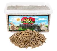 Bite&Delight Aliments pour lapins en granulés 1,5kg/2500ml - Alimentation riche en céréales & fibres avec vitamines - Pour lapins nains, lapins domestiques