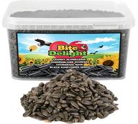 Bite & Delight Graines de tournesol noires pour oiseaux 1.1 kg - Nourriture pour oiseaux sauvages toute l'année - Energie pour petits oiseaux en été et en hiver - 2500 ml