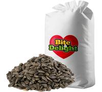 Bite & Delight Graines de tournesol pour oiseaux sauvages 10 kg - Nourriture de qualité supérieure pour toute l'année - Soutient les petits oiseaux en hiver et en été