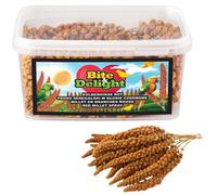 Bite&Delight - Millet rouge du Sénégal 3kg - Friandise naturelle pour oiseaux, idéale pour les perroquets, les canaris et les oiseaux sauvages
