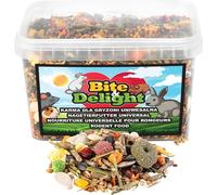 Bite & Delight Nourriture universelle pour rongeurs - Nourriture pour gerbilles, souris domestiques, gerboises & rats - Sans sucre ajouté - 1000ml, 600g