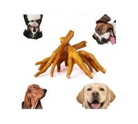 Bite&Delight pattes de poulet séchées 10 pcs - Friandise naturelle à mâcher pour chiens, riche en protéines, favorise l'hygiène dentaire, sans additif