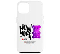 Bite Me, Cool New York City Purple Candy Gum Bear Graphic Coque pour iPhone 13