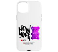 Bite Me, Cool New York City Purple Candy Gum Bear Graphic Coque pour iPhone 15 Plus