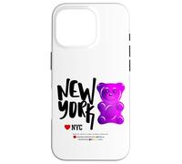 Bite Me, Cool New York City Purple Candy Gum Bear Graphic Coque pour iPhone 16 Pro