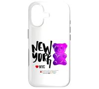 Bite Me, Cool New York City Purple Candy Gum Bear Graphic Coque pour iPhone 17