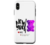 Bite Me, Cool New York City Purple Candy Gum Bear Graphic Coque pour iPhone XS Max