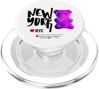 Bite Me, Cool New York City Purple Candy Gum Bear Graphic PopSockets PopGrip pour MagSafe