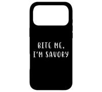 Bite Me, I'm Savory Funny Statement Food Drink Humour Coque pour iPhone 17 Pro Max
