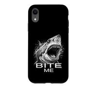 Bite Me Shark Funny Ocean Beach Trendy Sarcastique Fun Summer Coque pour iPhone XR