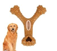 Bite-Resistant Dog Toy, Teeth Cleaning Stick, 5.91x5.12x1.38 Inches Chew Bone with Food Dispenser Feature, Puppy Chewing Toy, Training Supplies with Durable Material, Medium Large Dog Play and