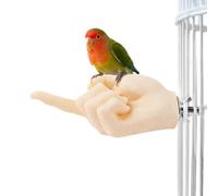 Bite-Resistant Parrot Stand Interactive Hand Shape Pet Supplies | Bird Training Stand 15x7cm for Conures Cockatiels Finches Lawns Balconies Yard Patio Deck
